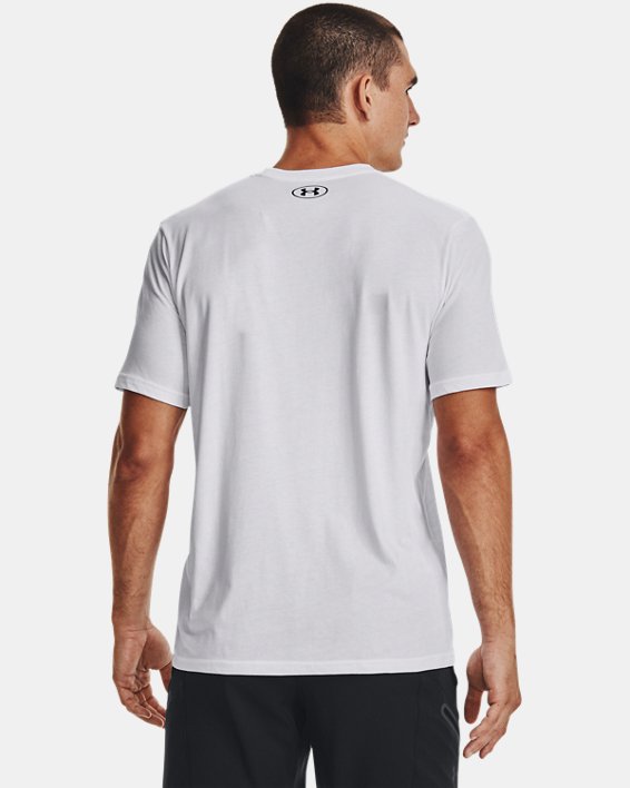 남성 UA 레프트 체스트 락업 티셔츠 in White image number 1